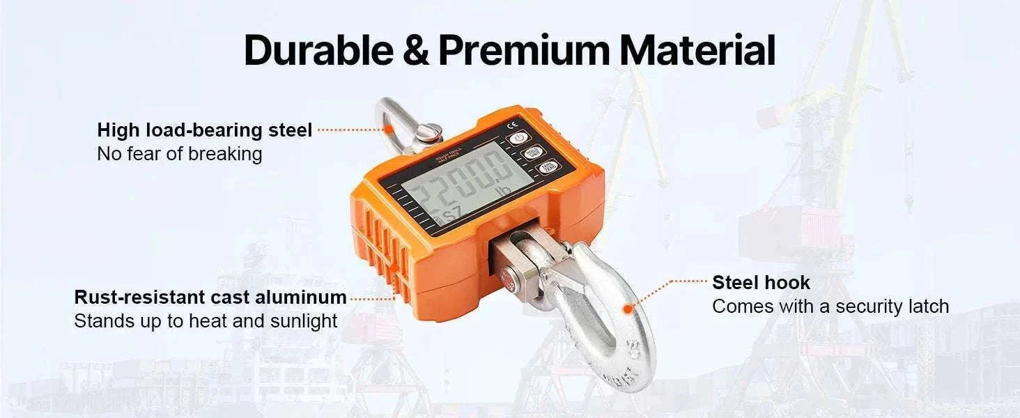 Digital Hanging Crane Scale 1000kg with Remote & LCD Display-1000 kg / GERMANY