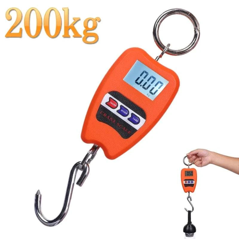 Digital Hanging Scale 200kg / 441lb with LCD Display Hook-Default Title