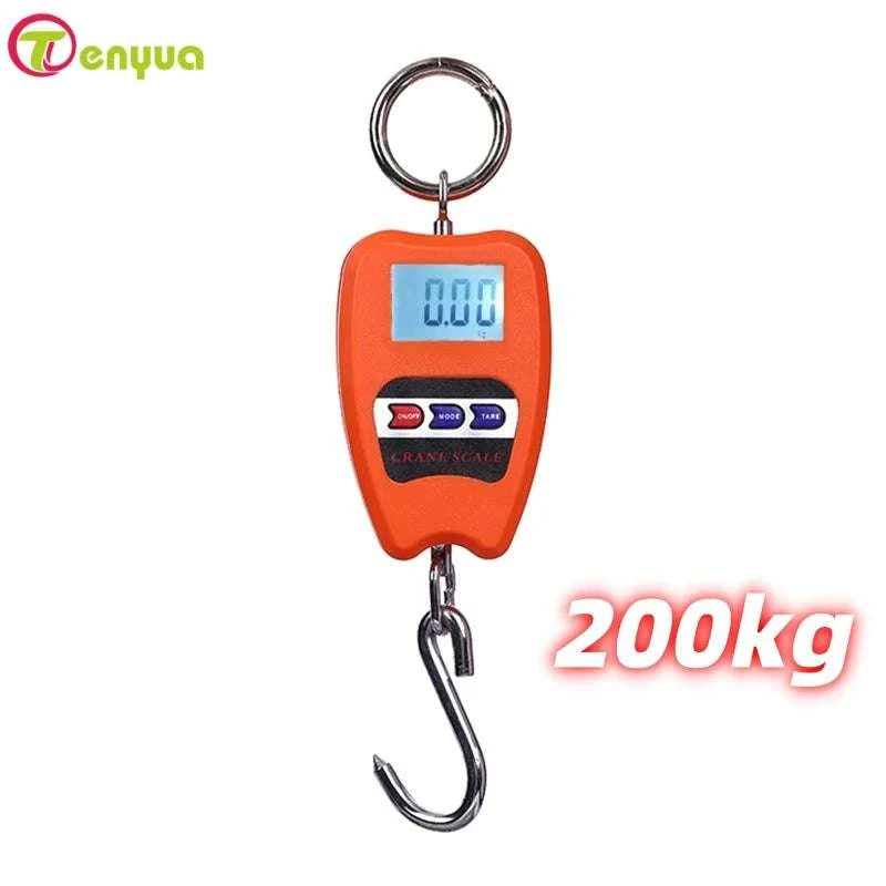 Digital Hanging Scale 200kg / 441lb with LCD Display Hook-Default Title