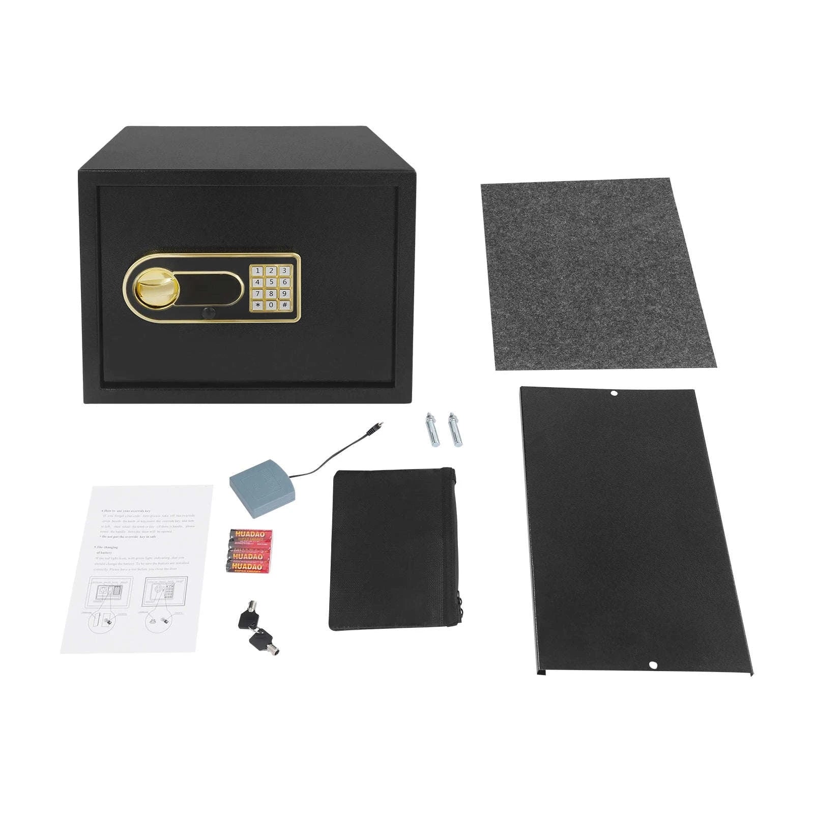 Digital Keypad Safe Box 6.6Gal Steel Security-Black / GERMANY