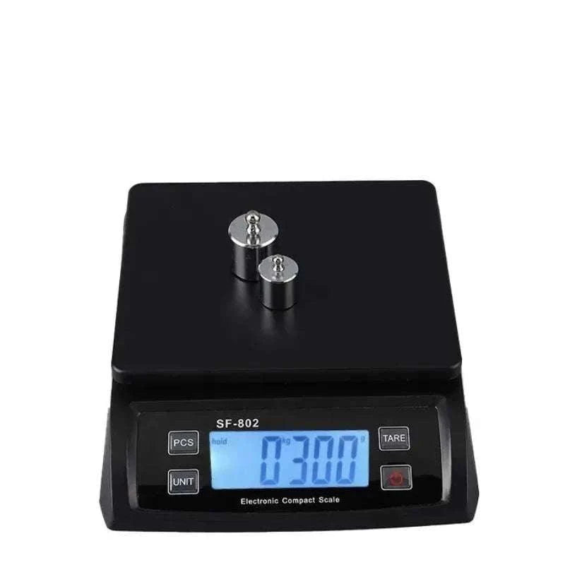 Digital Kitchen Scale 30kg Capacity with 0.1g Accuracy LCD Display-White-SF-802 / 30Kg
