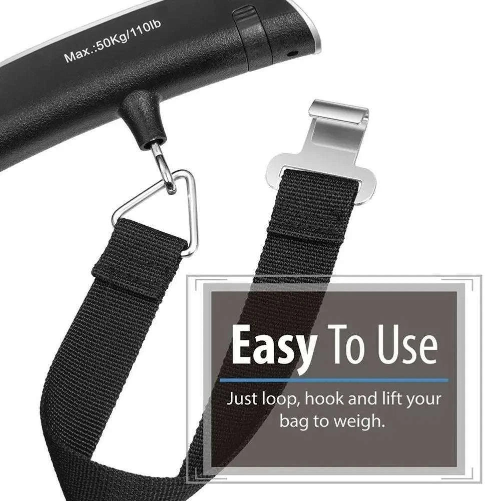 Digital Luggage Scale 110lb/50kg with LCD Display-Silver