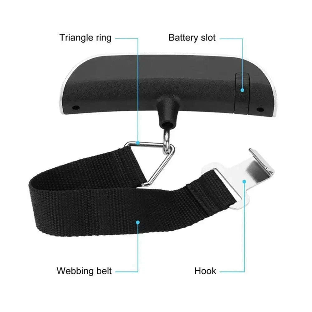 Digital Luggage Scale 110lb/50kg with LCD Display-Silver