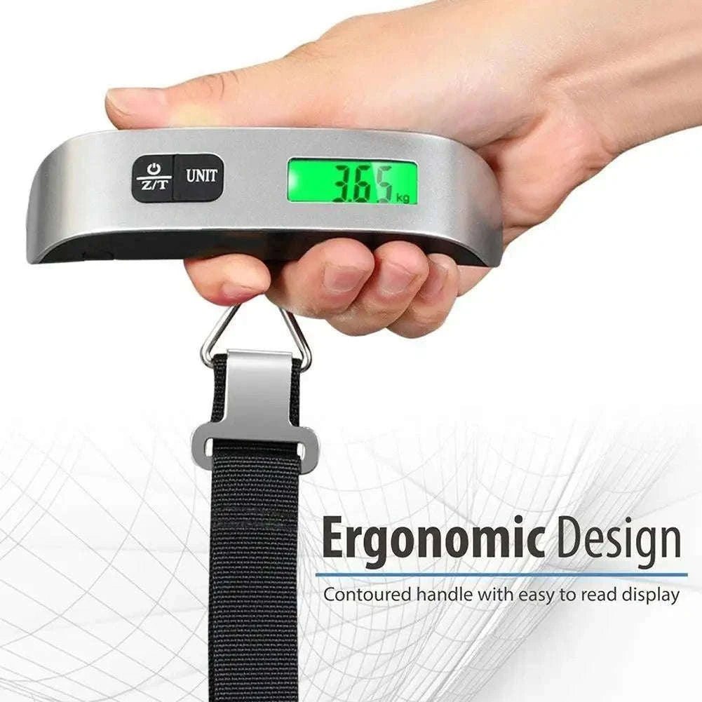 Digital Luggage Scale 110lb/50kg with LCD Display-Silver