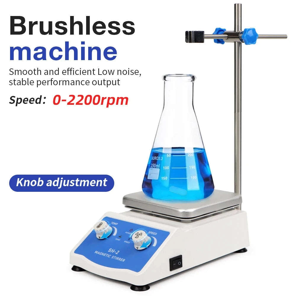 Digital Magnetic Stirrer with Heating Plate and 1600rpm Speed-EU Plug / CHINA