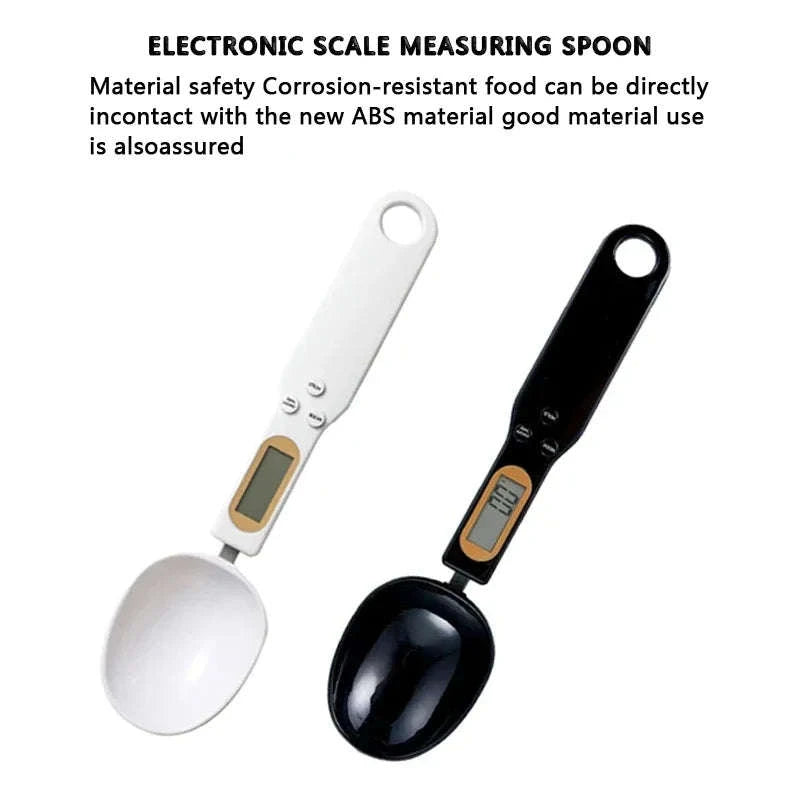 Digital Measuring Spoon Scale for Precise Kitchen Measuring-Black 1Pcs