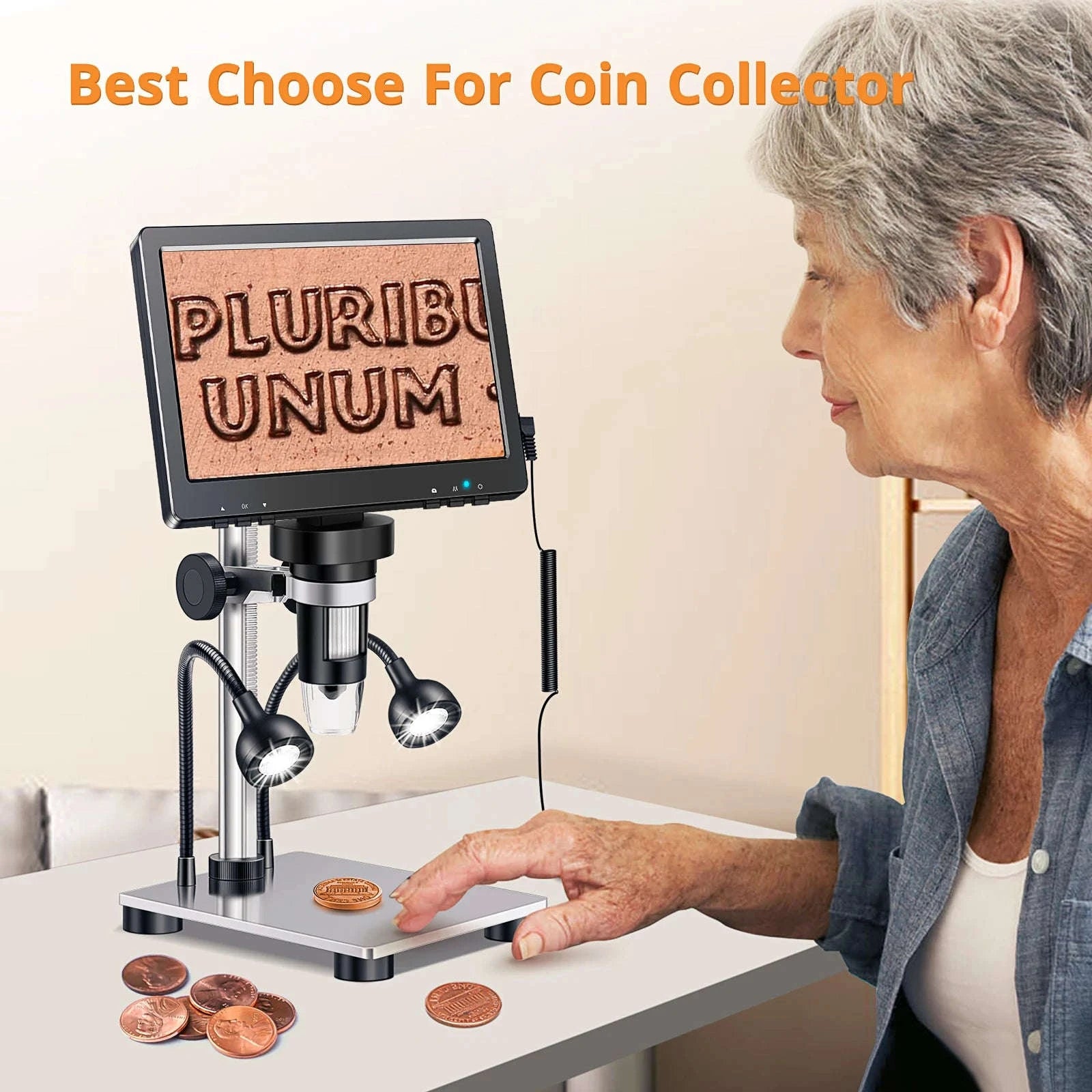 Digital Microscope 1200X for Soldering, Coins & PCB Inspection-DM9 / 1200X