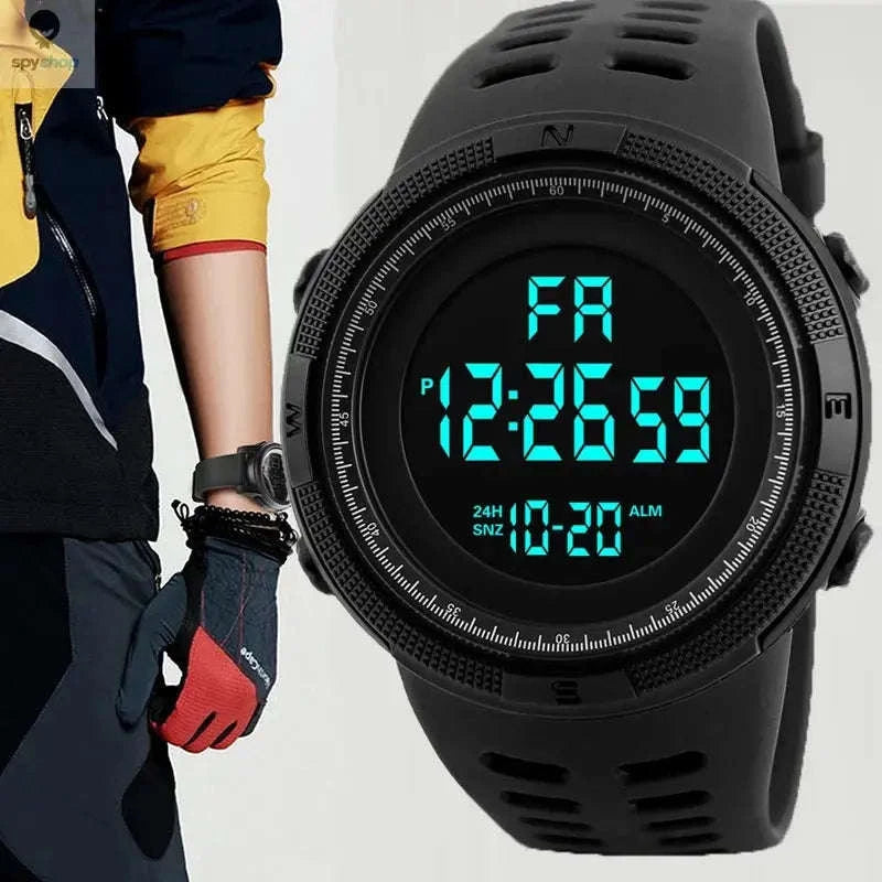 Digital Military Sports Watch for Active Men, Teens & Kids-Red