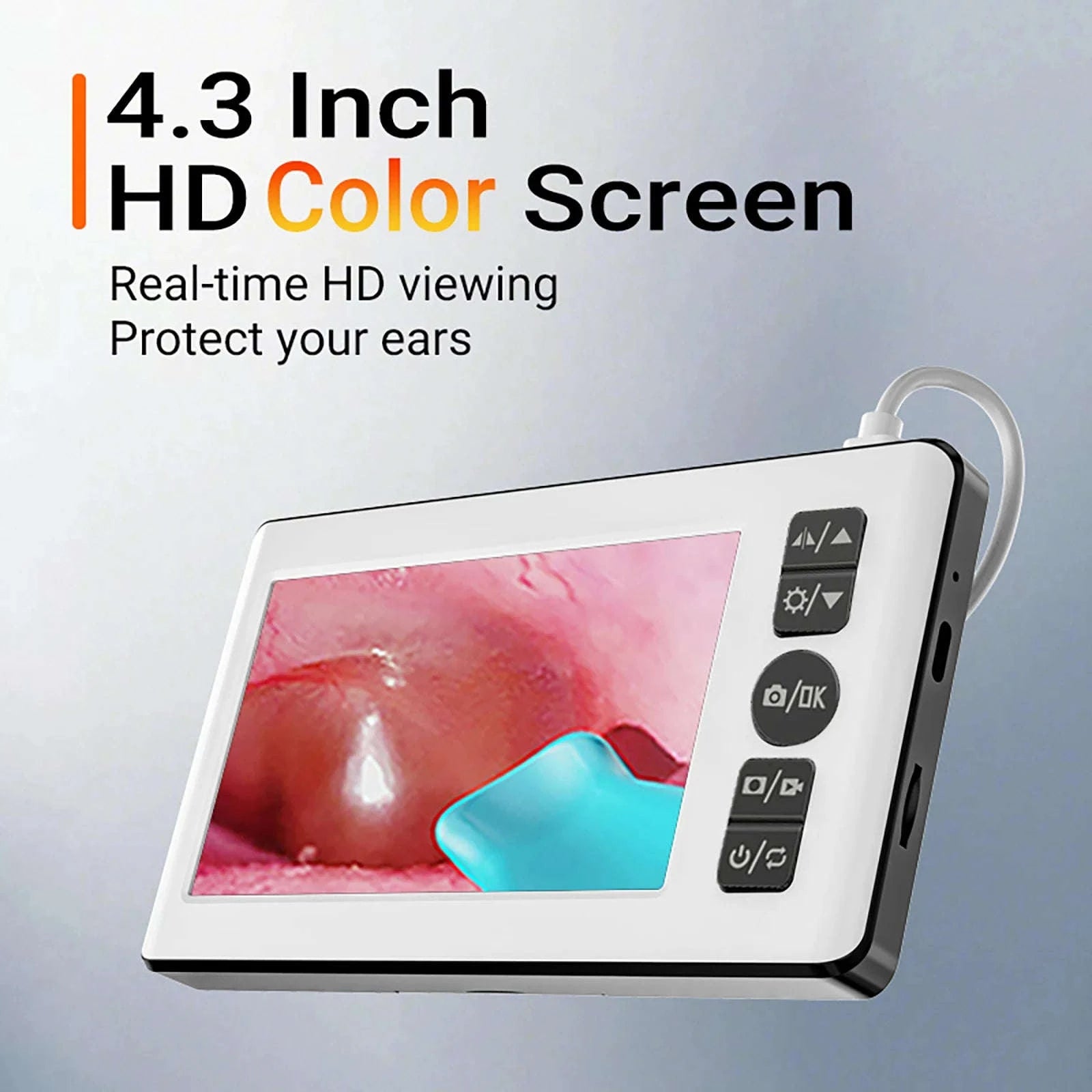Digital Otoscope with 4.3" HD Screen Ear Wax Removal Camera Tool-P60 4.3 INCH / United States