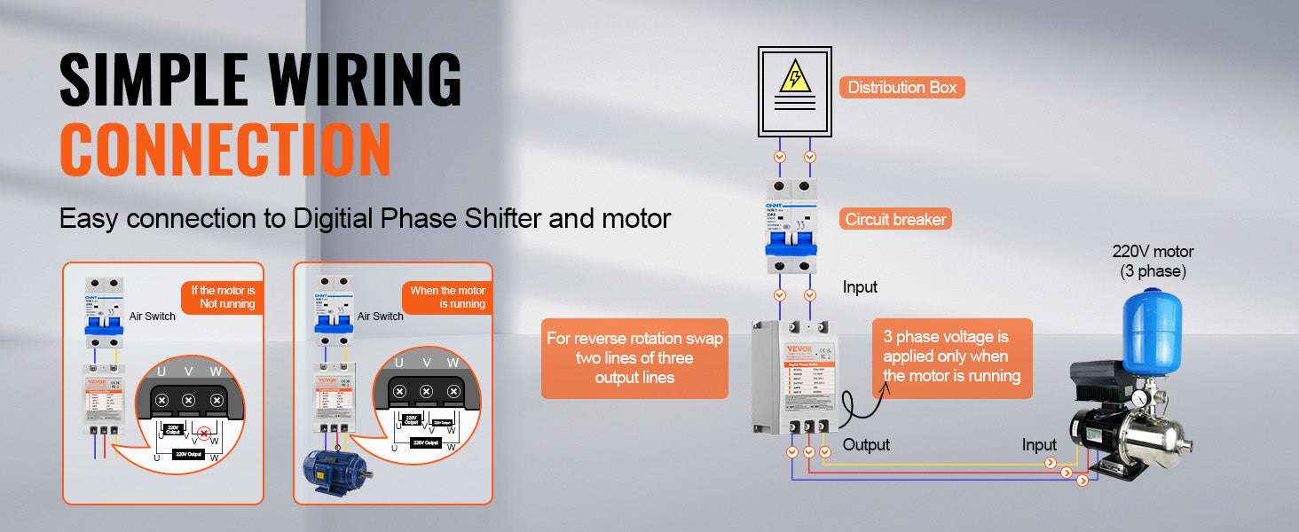 Digital Phase Converter Single to 3 Phase 5HP 7.5HP 10HP-7.5HP / United States