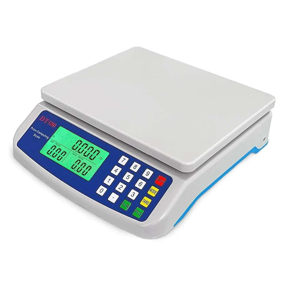 Digital Price Computing Scale 30kg 1g LCD Stainless Steel Platform-White / 40kg