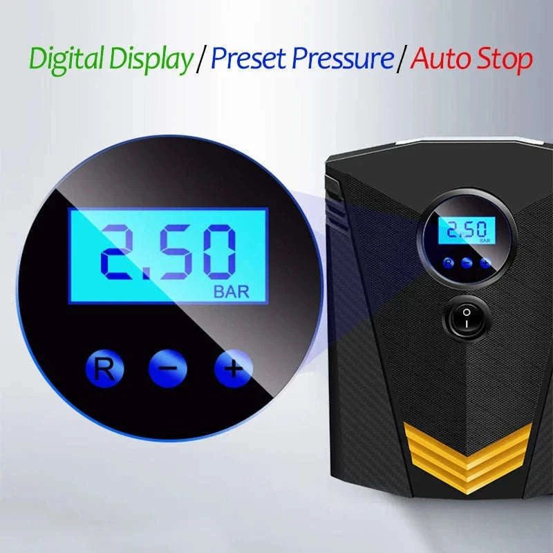 Digital Tire Inflator 12V Portable Air Compressor Pump-Digital Add Bag / Poland