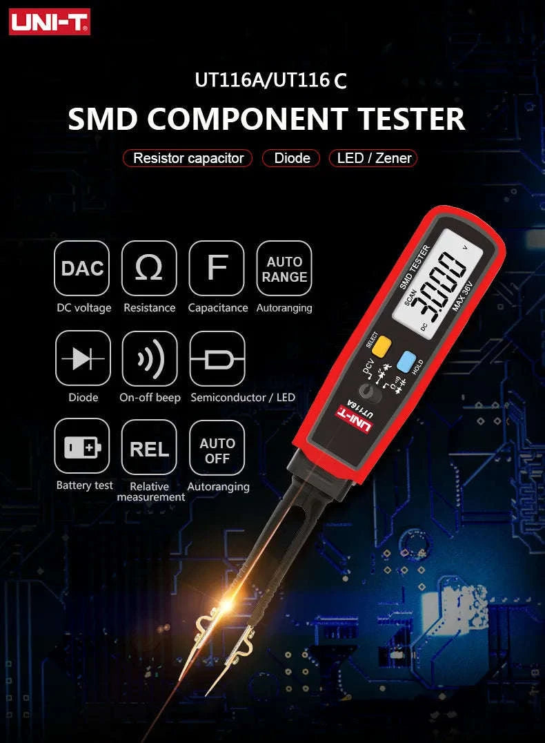 Digital Tweezers SMD Tester UT116A / UT116C-UT116C