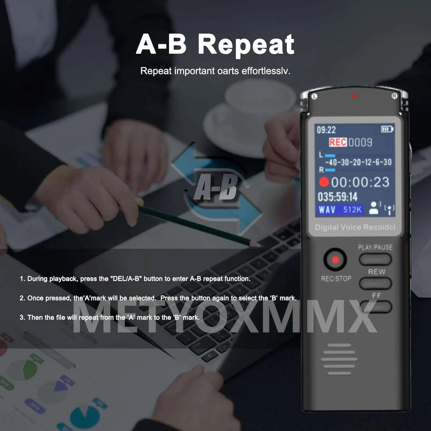 Digital Voice Recorder T60C – Upgraded Mini Audio Recorder with MP3 & USB-balck / 16 GB