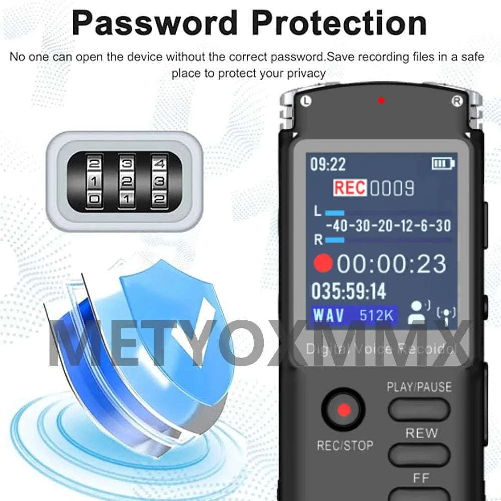 Digital Voice Recorder T60C with MP3, USB, Voice Activation-balck / 16 GB