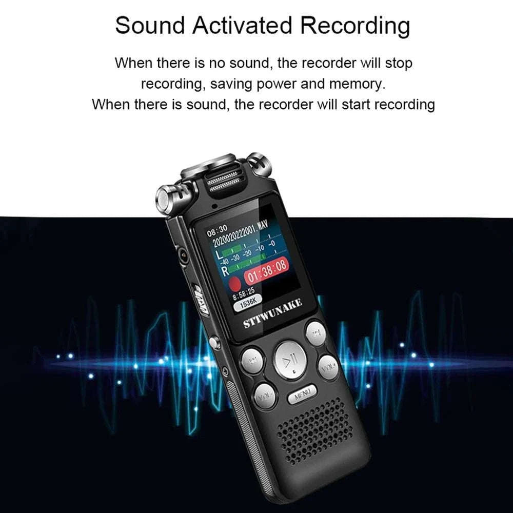 Digital Voice Recorder with Noise Reduction & 24h Recording Time-black / 32 GB
