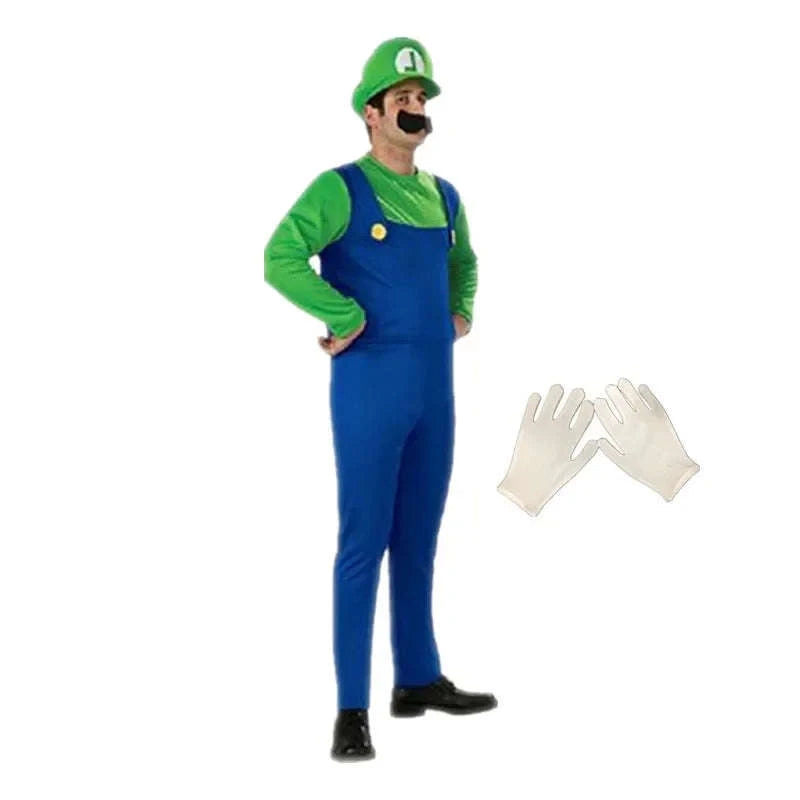 Disguise Men's Mario Costume for Adults with Hat and Mustache-S(155-165CM) / 02