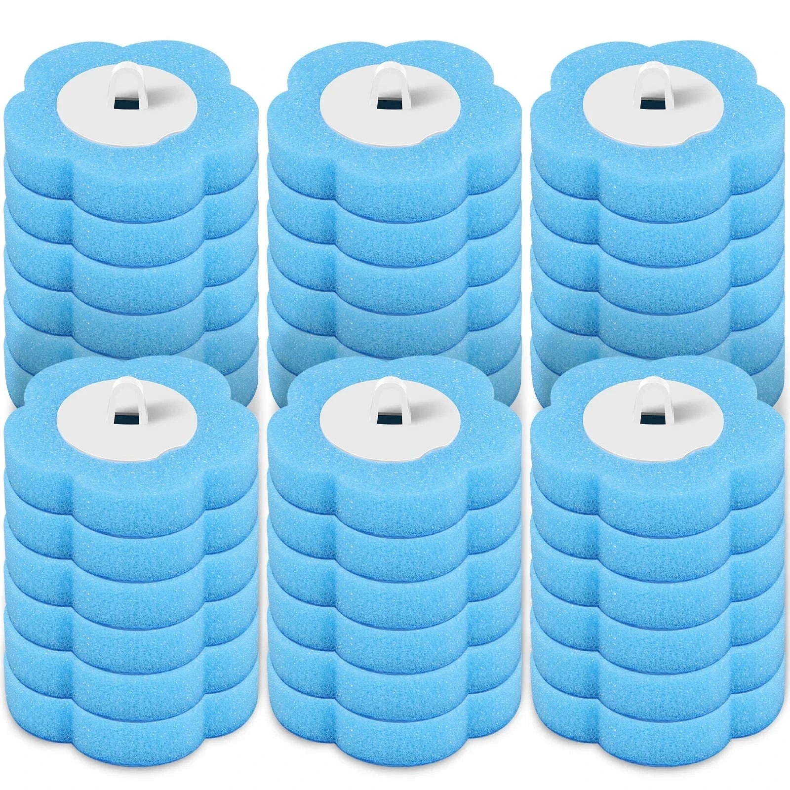 Disposable Toilet Brush Kit with Long Handle & Wall Mount-36 Pcs Heads B