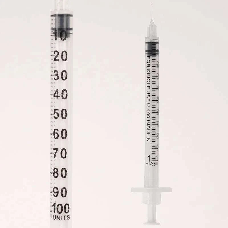 Disposable Veterinary Syringes 0.3–1ML with Needle (50/100 Pack)-1ml / 50