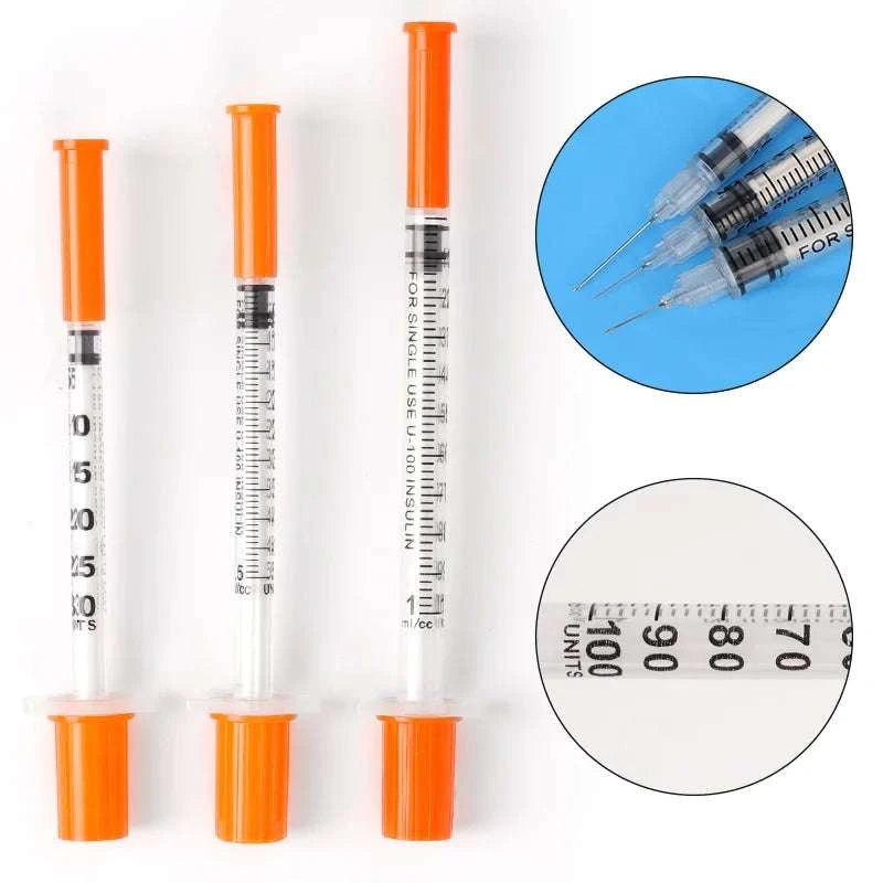 Disposable Veterinary Syringes 0.3–1ML with Needle (50/100 Pack)-1ml / 50