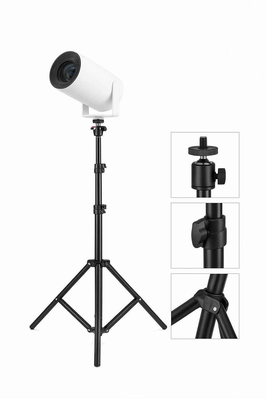DITONG Extendable 160cm Projector Bracket Travel Tripod Photographic Lighting Stand for Magcubic HY300Pro & HY320mini Projector