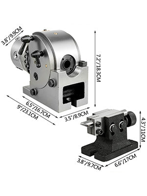 Semi-Universal Dividing Head 4"/5" 3-Jaw Chuck Milling Indexer Set