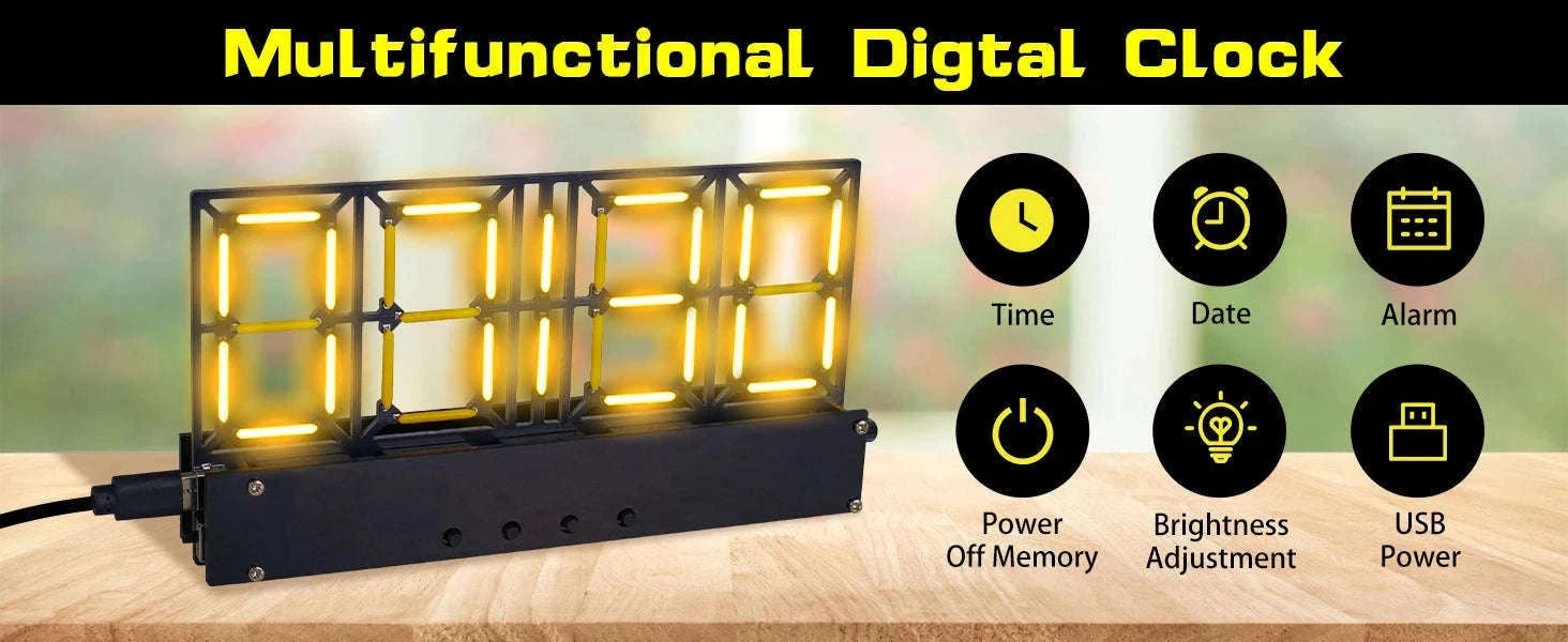 DIY Digital Alarm Clock Soldering Kit with Adjustable LED Display-Default Title