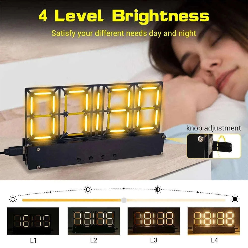 DIY Digital Alarm Clock Soldering Kit with Adjustable LED Display-Default Title