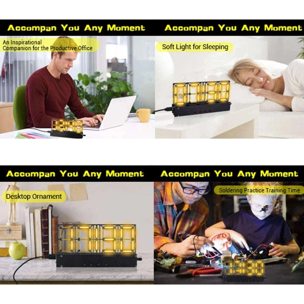 DIY Digital Alarm Clock Soldering Kit with Adjustable LED Display-Default Title