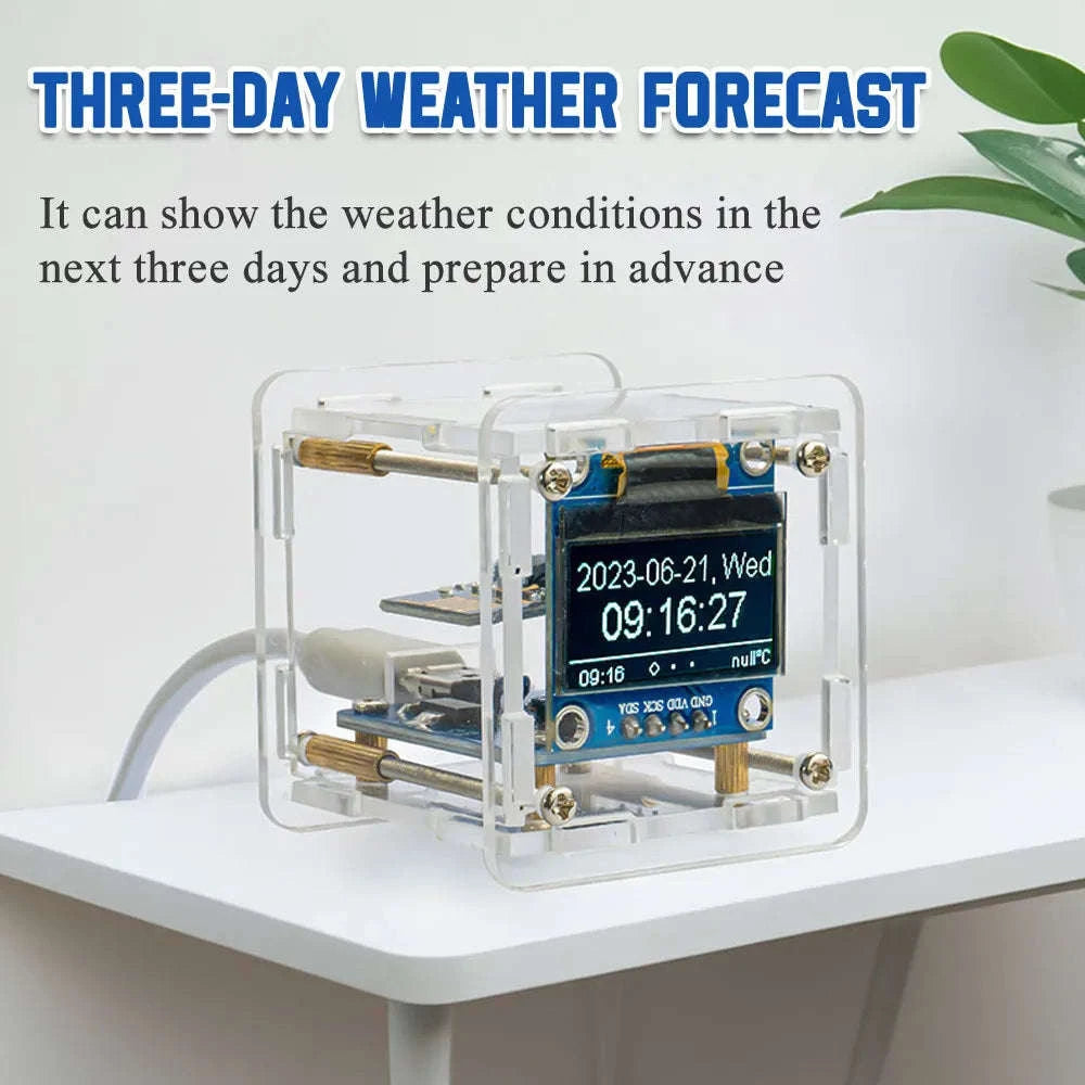 DIY Digital Clock Kit ESP8266 Mini WiFi Weather Station-Default Title