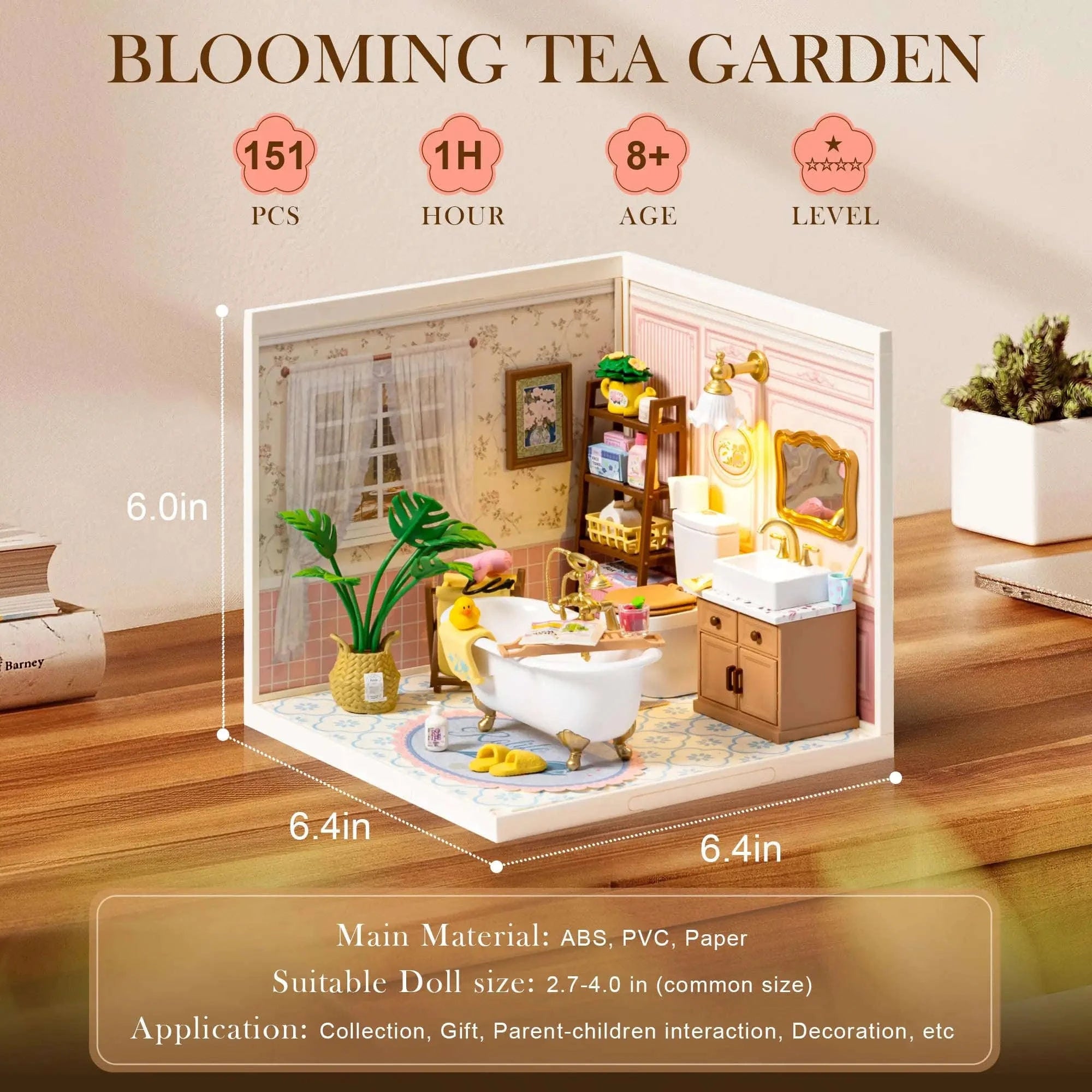 DIY Miniature House Kit – Pop Bubble Bathroom Set-United States