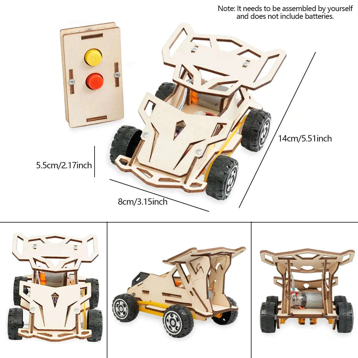 DIY Wooden Remote Control Car STEM Kit-1 Set