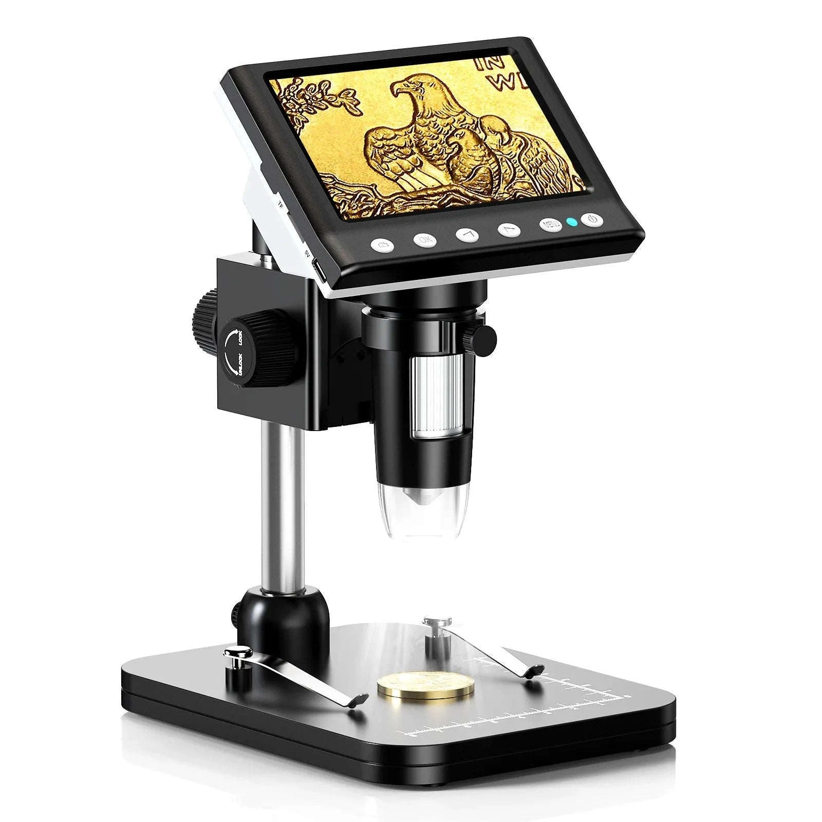 DM7 4.3" 1000X Digital Video Microscope with LEDs-DM7-Z01C / 1600X