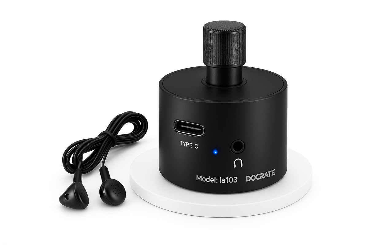 Docreate Mini détecteur de fuites Amplificateur sonore pour maison / amplification audio 13000X / capteur haute sensibilité / rechargeable 200mAh