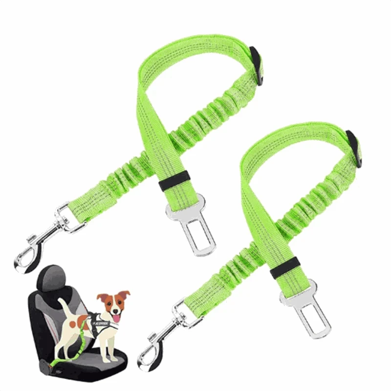 Dog Car Safety Belt with Reflective Damping Design-black