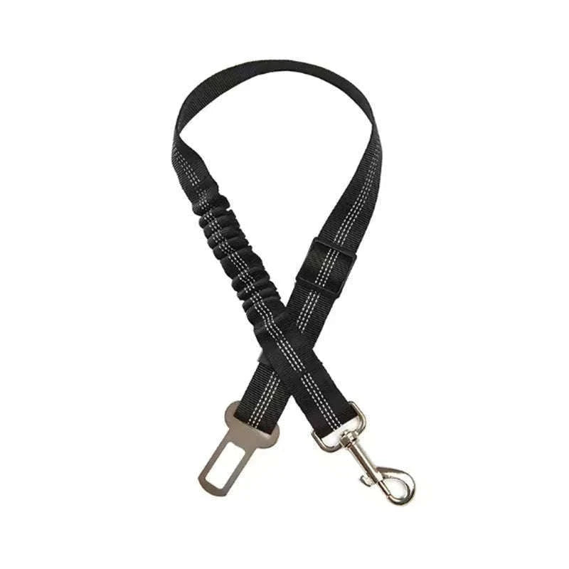 Dog Car Safety Belt with Reflective Damping Design-black