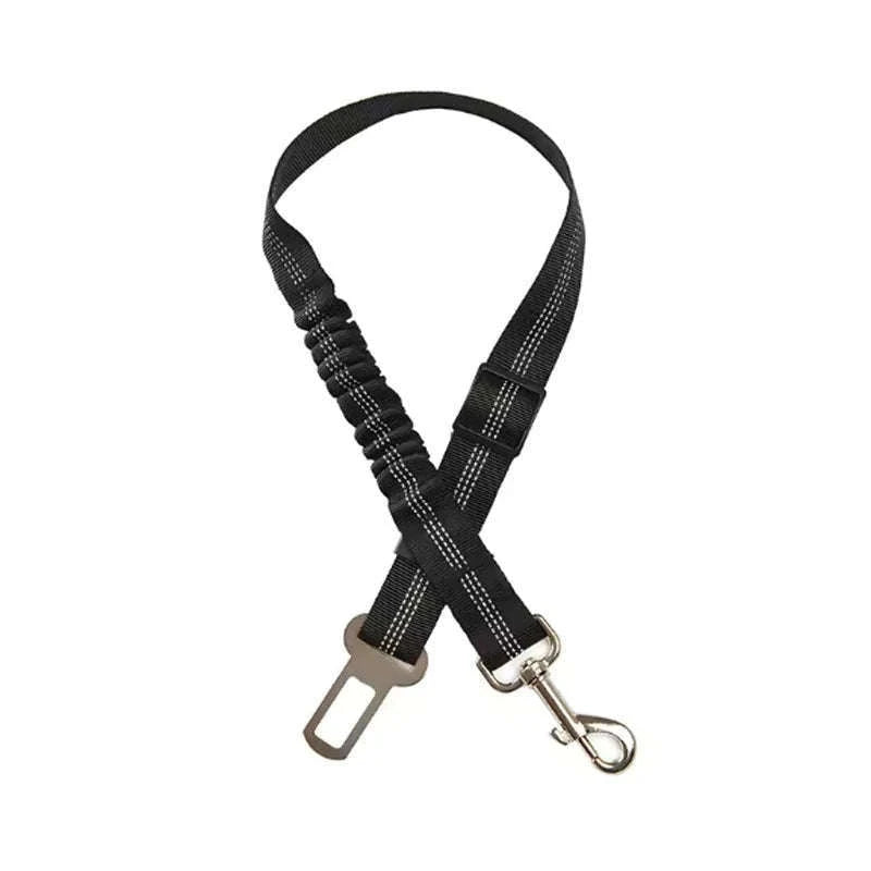 Dog Car Safety Belt with Reflective Damping Design-black
