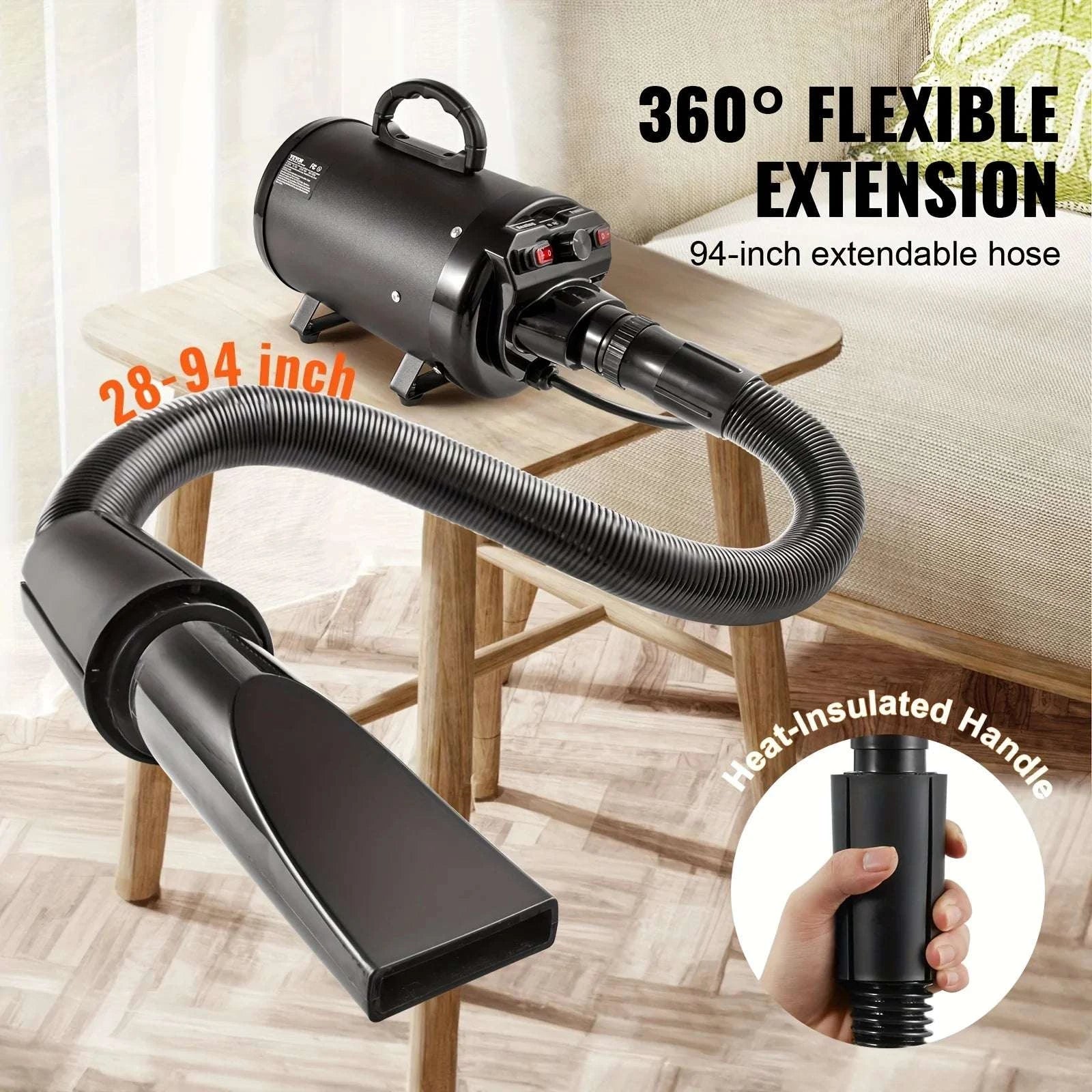 Dog Dryer 2800W Pet Grooming Dryer with Speed & Heat Control-United States