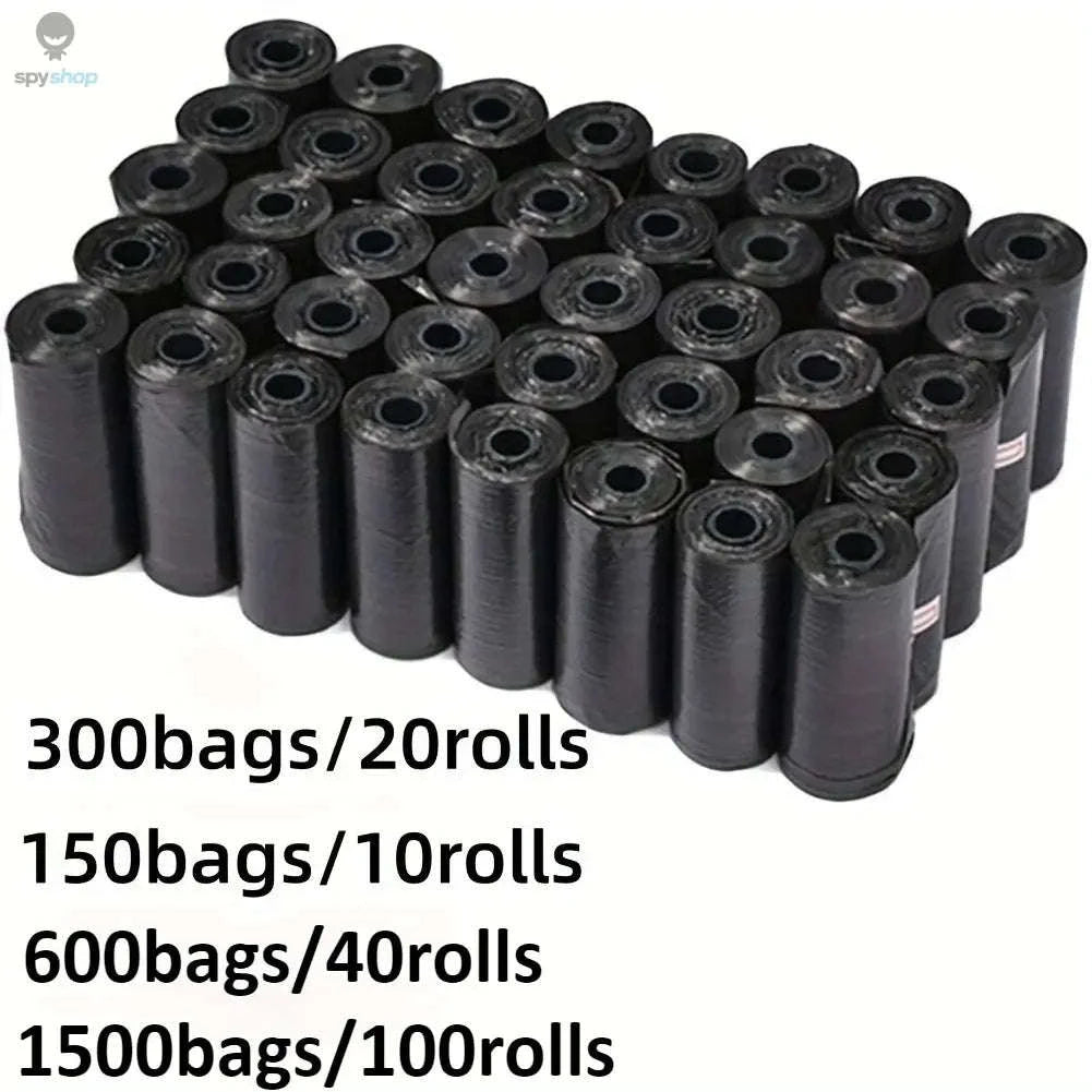 Dog Poop Bags – Leak-Proof, Durable & Easy to Carry-Black / 150bags 10rolls
