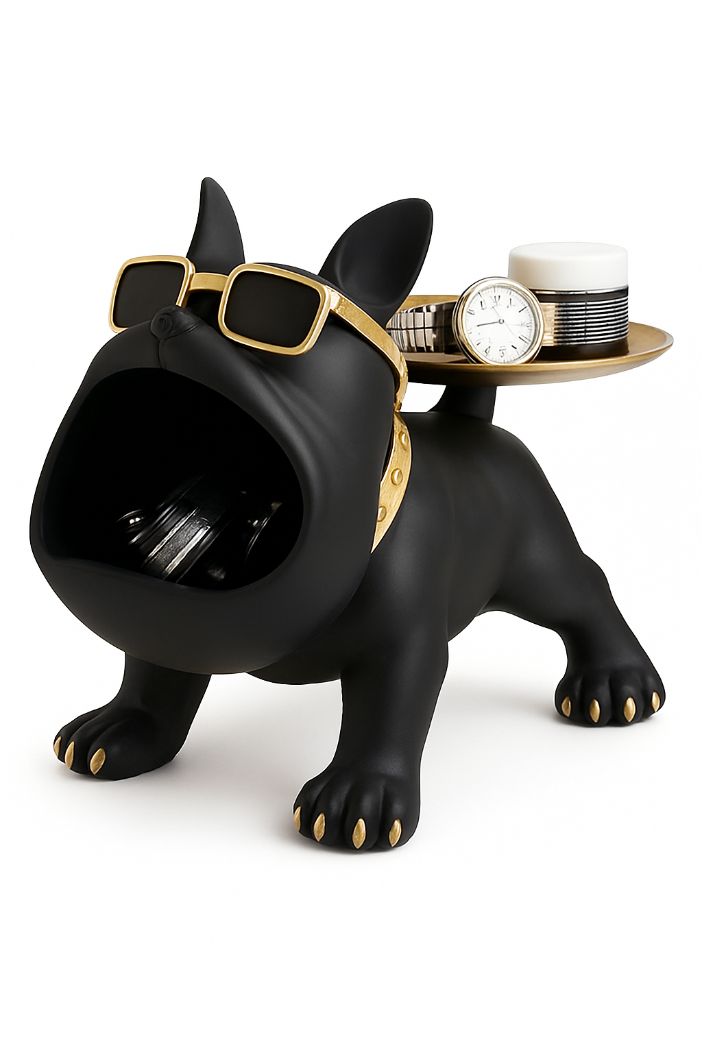 30cm Bulldog Resin Storage Box Organizer for Home Decor