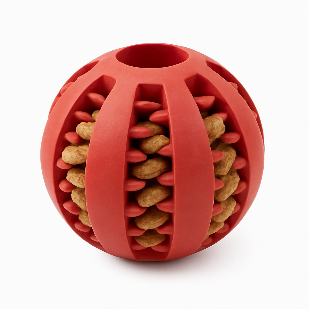 Hundekauspielzeug Ball zum Beißen, Apportieren und für Leckerlispiele