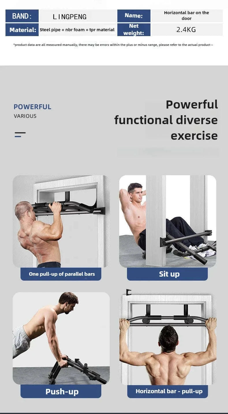 Door Frame Pull-Up Bar for Home Strength Training-Horizontal bar