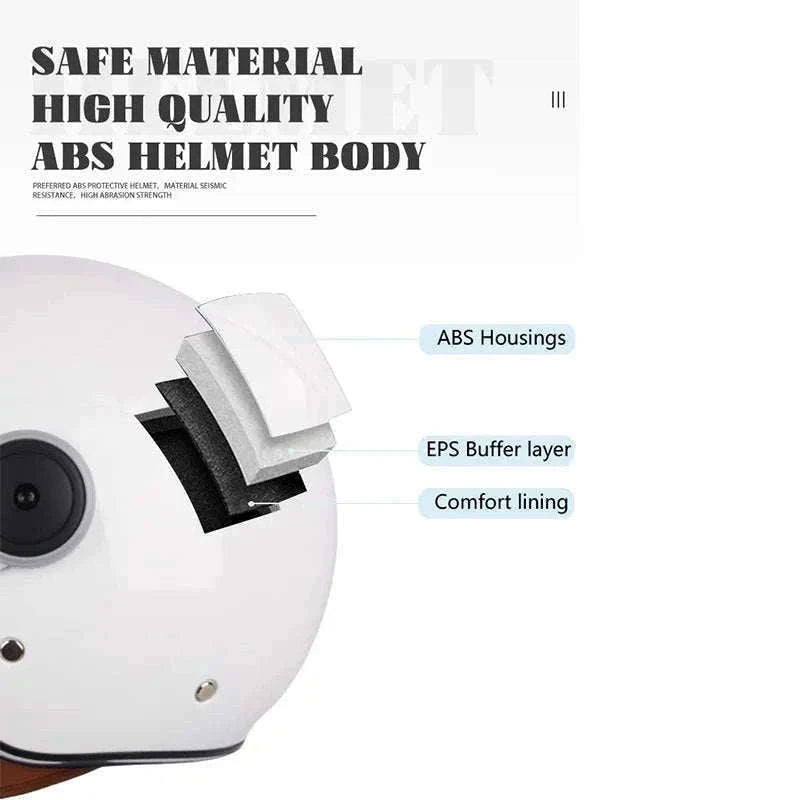 DOT Certified Dual Lens Motorcycle Helmet Half Shell Four Seasons-S11