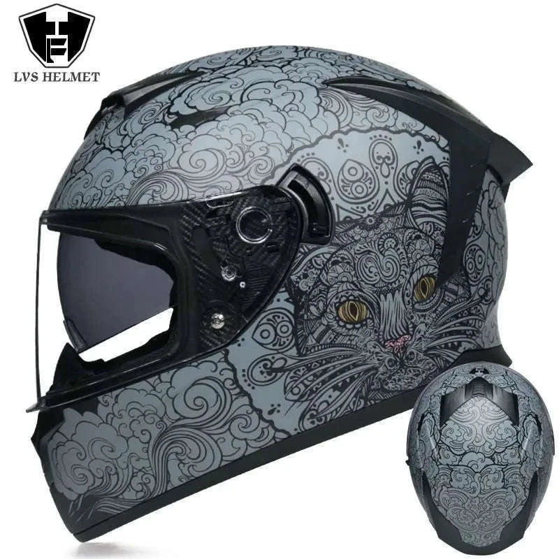 DOT Certified Full Face Motorcycle Helmet ABS Shell 1.6kg-11 / S