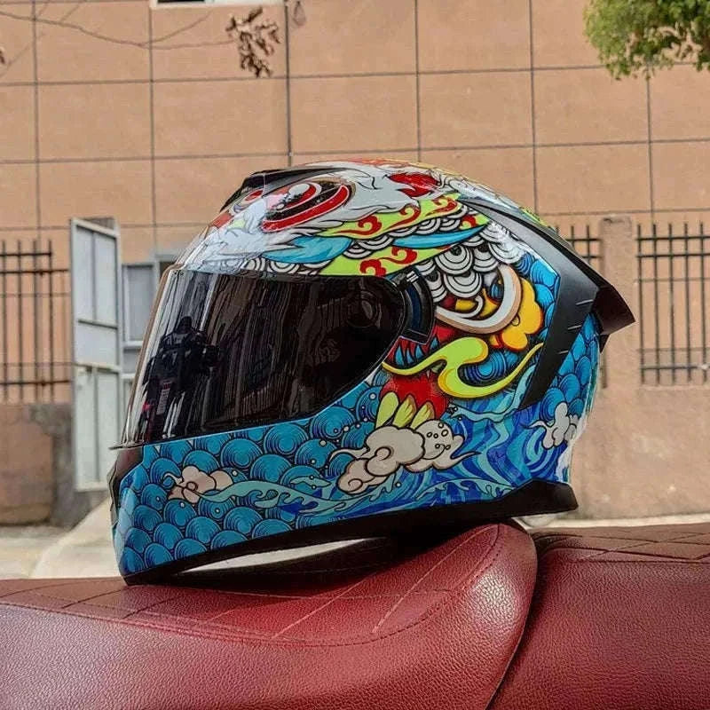 DOT Certified Full Face Motorcycle Helmet ABS Shell 1.6kg-11 / S