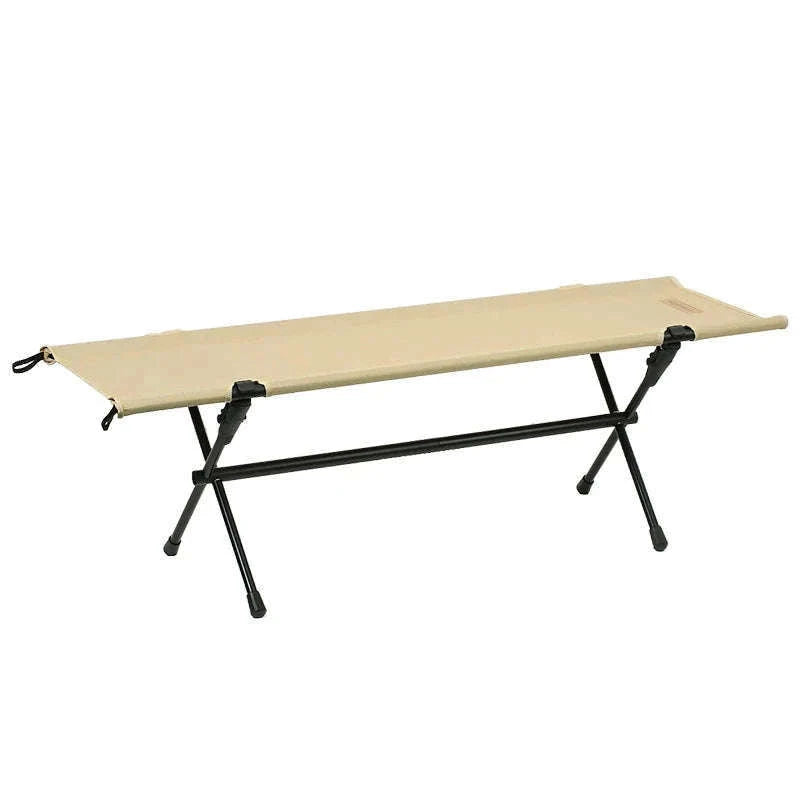 Double Camping Stool for Two, Ultralight Folding Outdoor Seat-Khaki