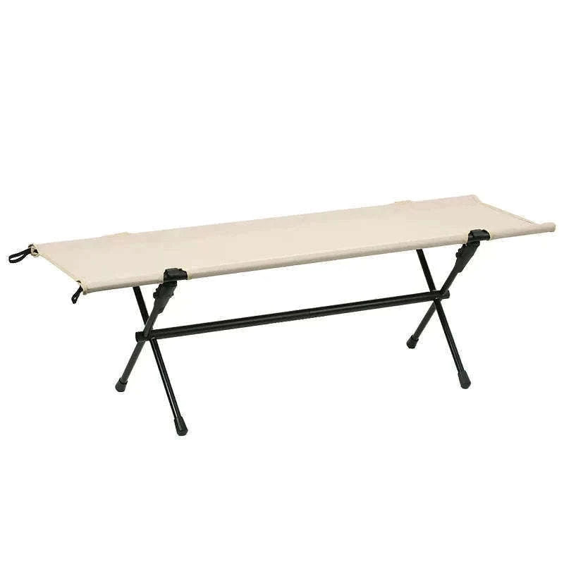 Double Camping Stool for Two, Ultralight Folding Outdoor Seat-Khaki