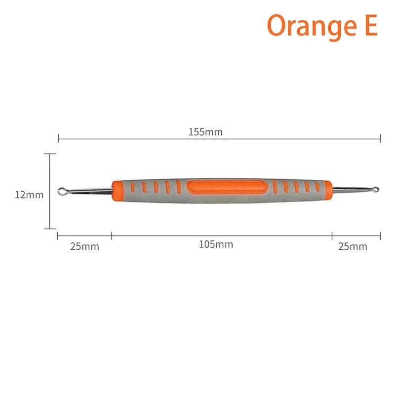 Double Head Clay Carving Knife Precision Pottery Texture Tool-C Blue