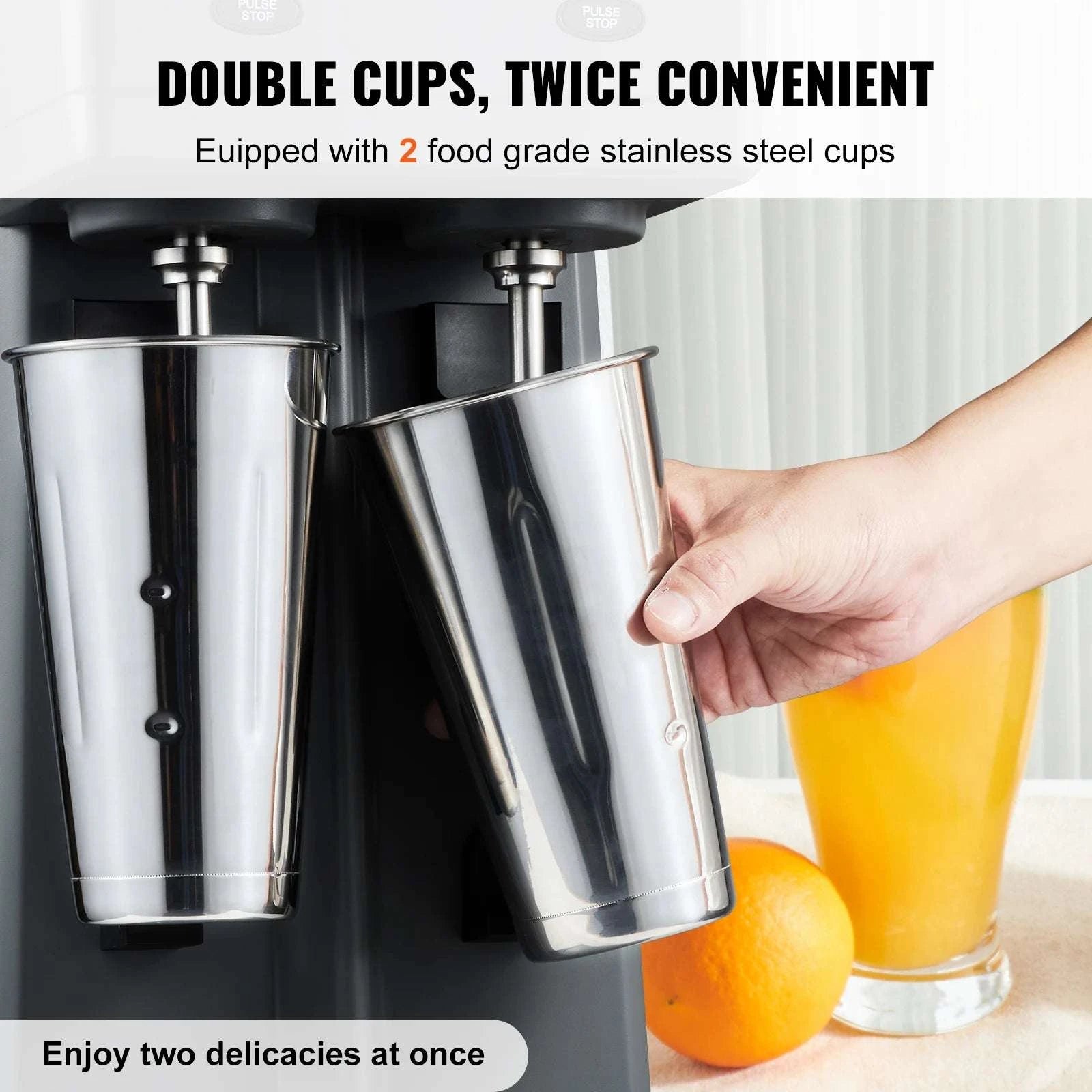 Double Head Milkshake Maker 375W x2 Commercial Drink Mixer-Double mixing head / United States