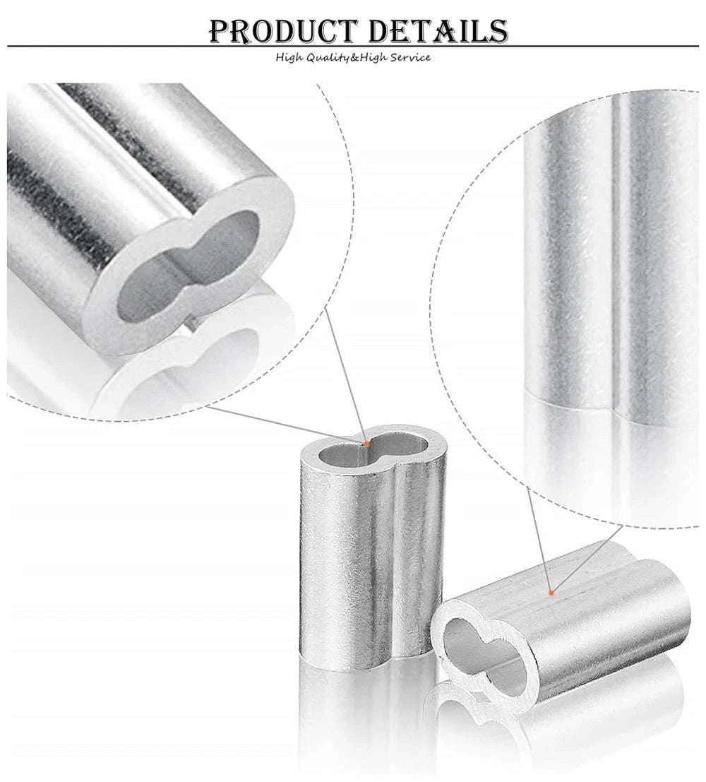 Double Hole Cable Crimp Sleeve for Secure Wire Connections-5pcs M6 / China Mainland